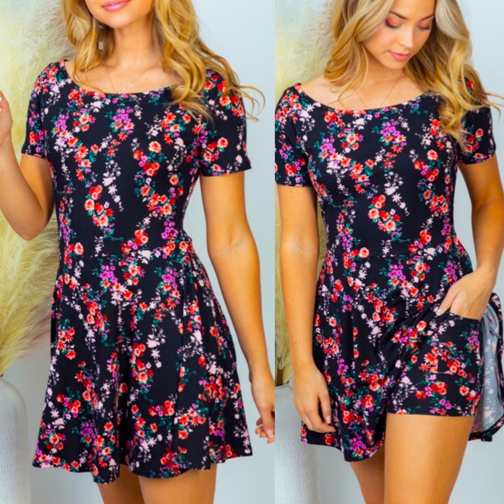 White Birch Floral Dress With Shorts